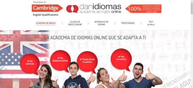 Web de Academia de inglés online dise&ntilde;ada por NireWeb