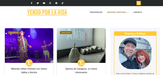 Web de Blog de viajes dise&ntilde;ada por NireWeb