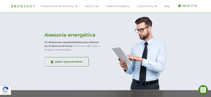 Web de Asesoría Energética dise&ntilde;ada por NireWeb