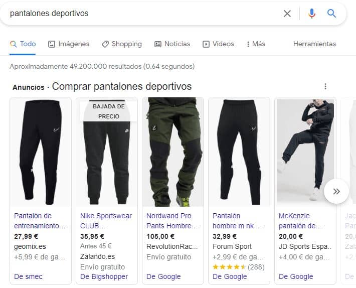 anuncio google shopping
