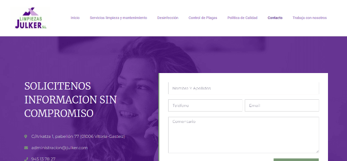 Web de Limpieza y mantenimiento dise&ntilde;ada por NireWeb