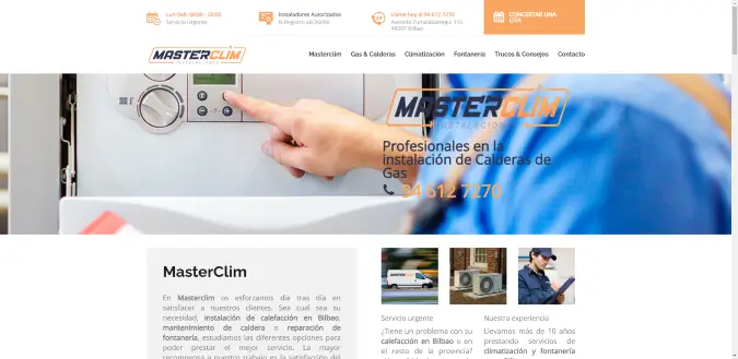 Web de Instalación calderas en Bilbao dise&ntilde;ada por NireWeb