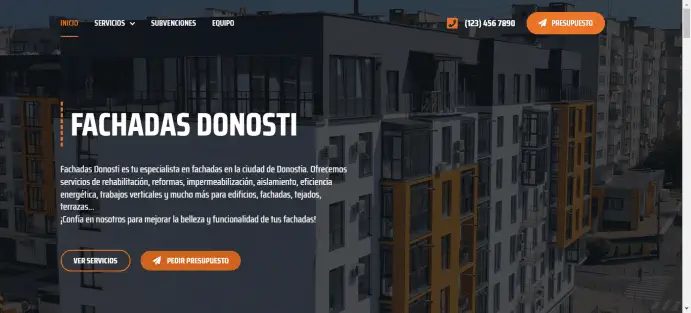 Web de Rehabilitación de fachadas dise&ntilde;ada por NireWeb