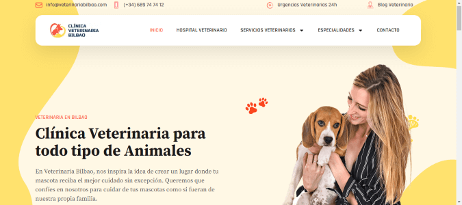 Web de Veterinaria Bilbao dise&ntilde;ada por NireWeb