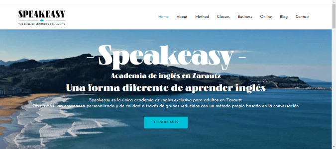 Web de Academia Inglés Zarautz dise&ntilde;ada por NireWeb