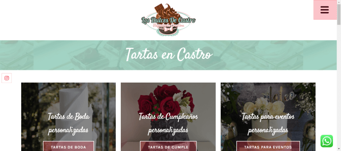 Web de Los Dulces de Castro dise&ntilde;ada por NireWeb