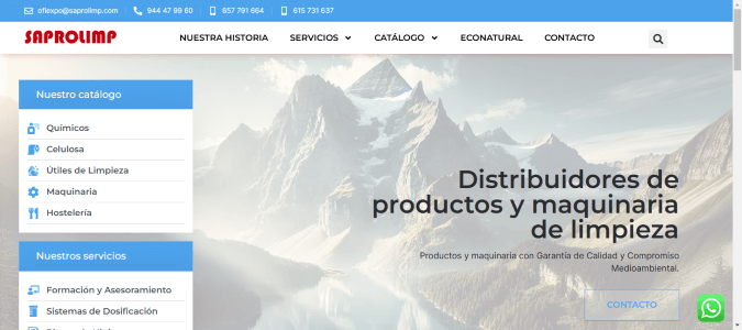 Web de Productos y Maquinaría Limpieza dise&ntilde;ada por NireWeb