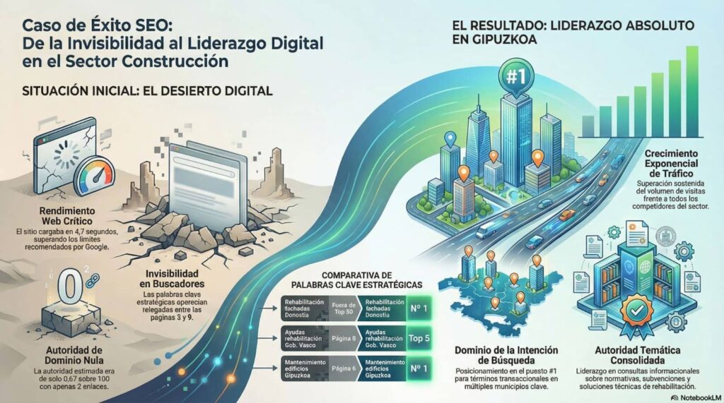 Caso de éxito SEO en sector B2B: De la invisibilidad digital al liderazgo en Gipuzkoa y Navarra 1 caso exito marketing b2b