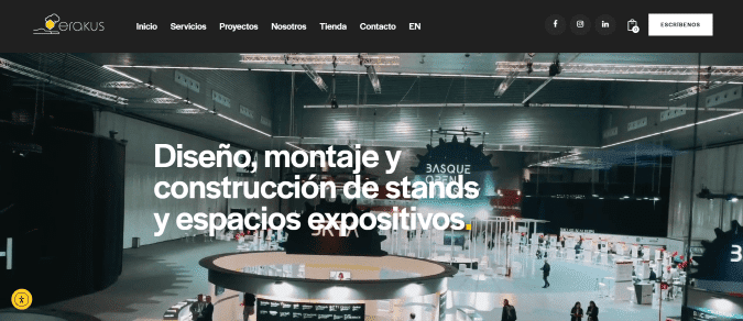 Web de Erakus, Creación de Espacios dise&ntilde;ada por NireWeb