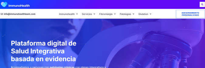 Web de Plataforma Salud Integrativa dise&ntilde;ada por NireWeb