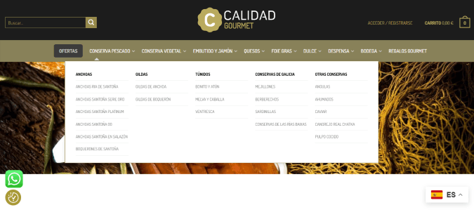 Web de Tienda de Conservas Gourmet dise&ntilde;ada por NireWeb
