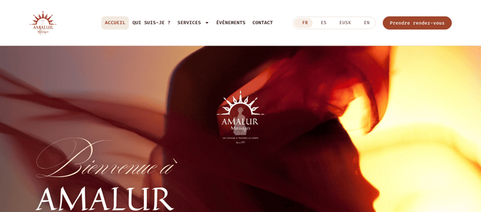 Web de Amalur Massages dise&ntilde;ada por NireWeb