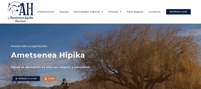 Web de H&iacute;pica en Oiartzun dise&ntilde;ada por NireWeb